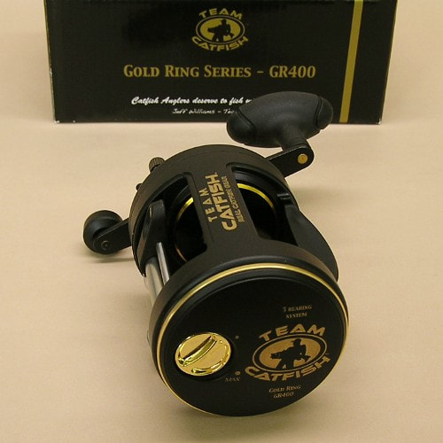 Team Catfish Gold Ring 400 Casting Reel With Power Handle